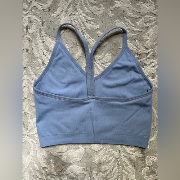 Sculptflex Ribbed V Bra in colour Blue Lagoon - Picture 4 of 4